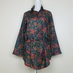 Hua Cheng Floral Army Style Tunic Size Medium NWT
